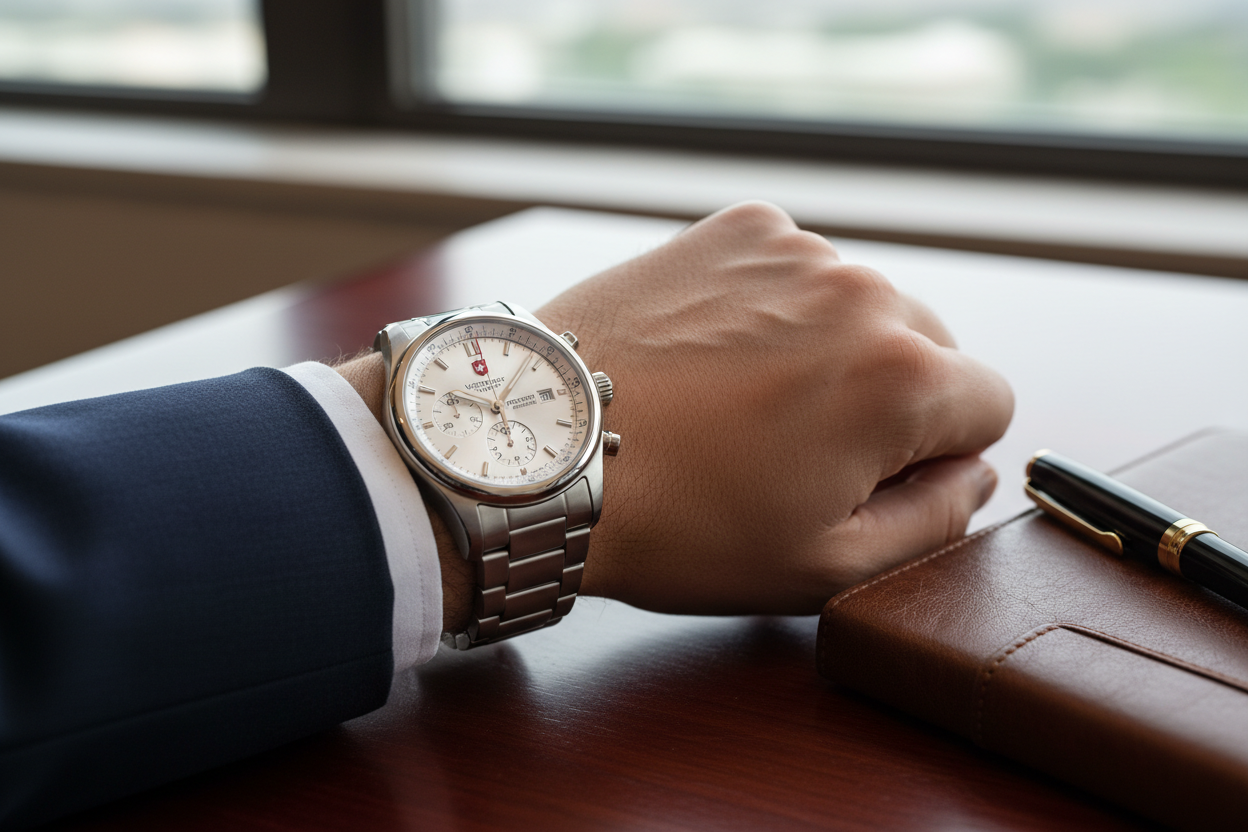 Business wrist shot